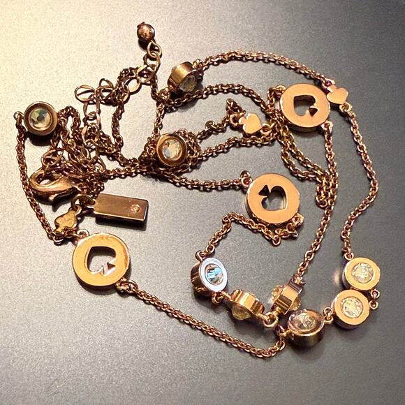 Kate Spade New York Jewelry - Kate Spade Spot the Spade Rose Gold Necklace